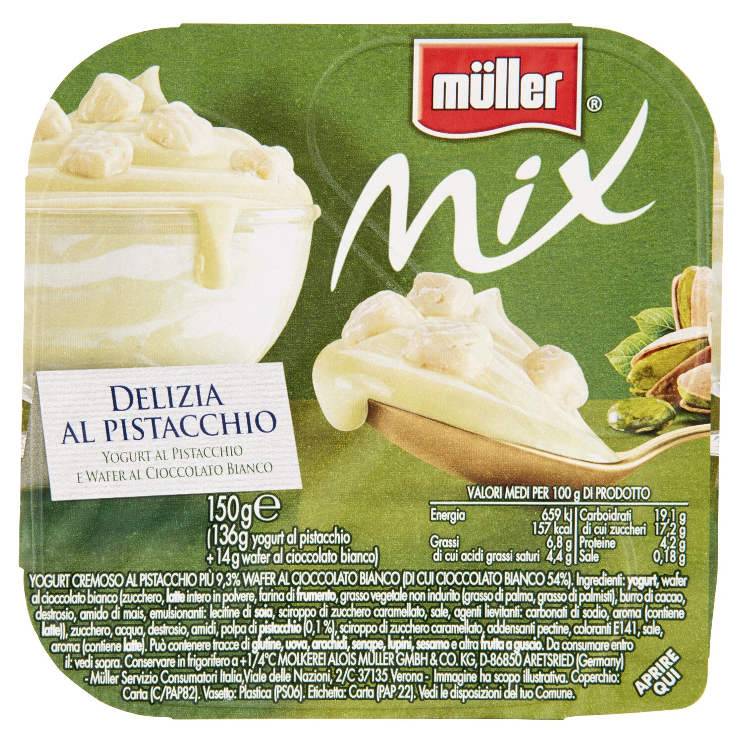 Sfizi e Delizie - Müller Yogurt Mix al Pistacchio